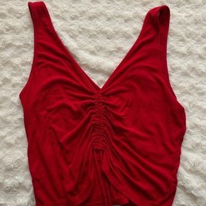Red crop top, barely worn